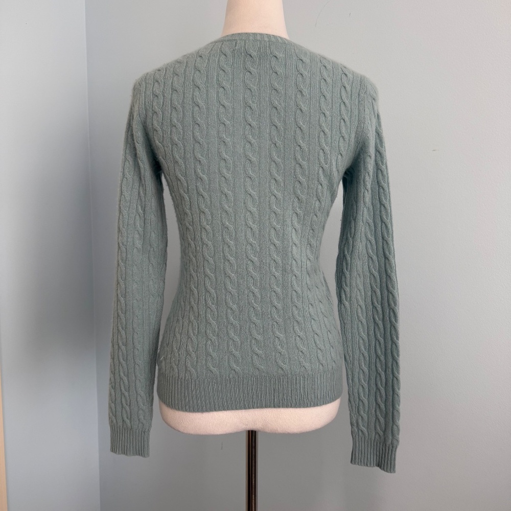 Aqua Women’s 100% Cashmere Long Sleeve Blue Sweater Pullover Size S - Picture 3 of 7